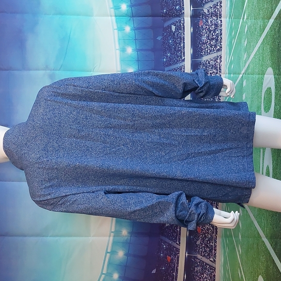 Chaps Sport Heather Blue Quarter Zip Pullover Light Jacket 2X XXL - Picture 4 of 8